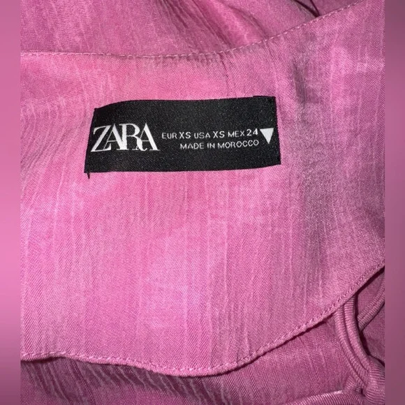 Zara Pink Flowy Mini Dress - Picture 6 of 7